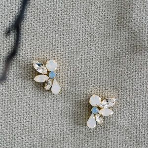 BURL something blue bridal earrings